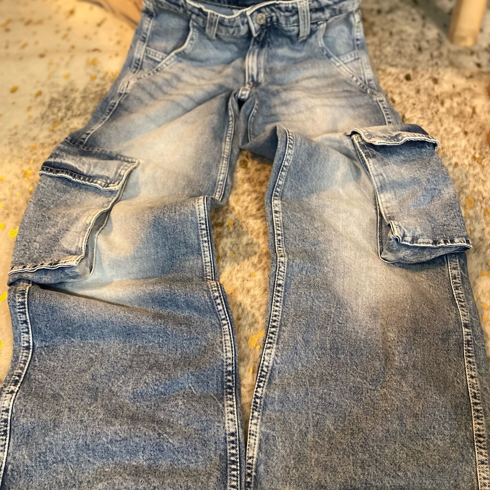 Vintage Blue Distressed Denim Jeans